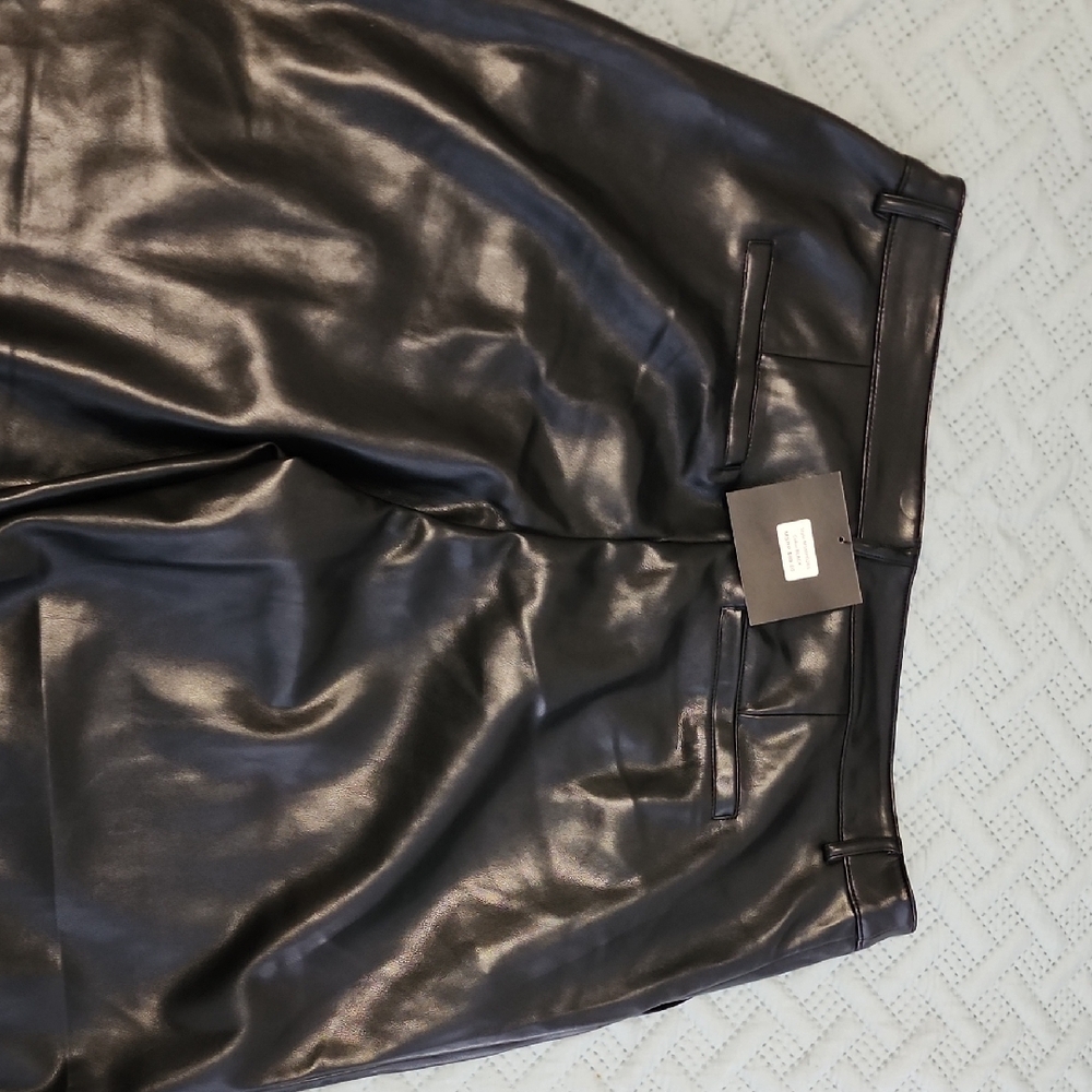 Marc New York Black Faux Leather Pants - Picture 4 of 12